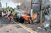 Puttur: Car gutted in fire after gas balloon triggers electrical short circuit